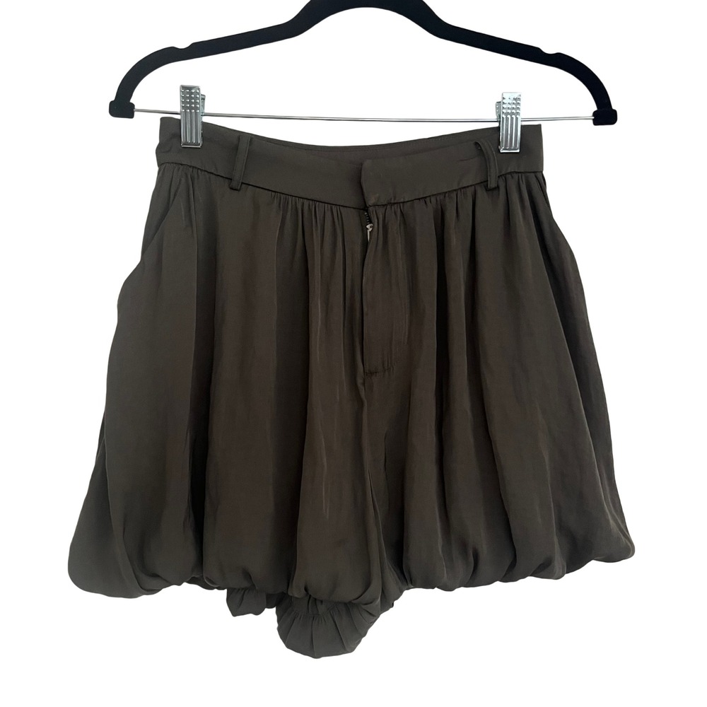 Free People Bubble Shorts Women XS Grey Excellent High Waist Puffed Boho Chic